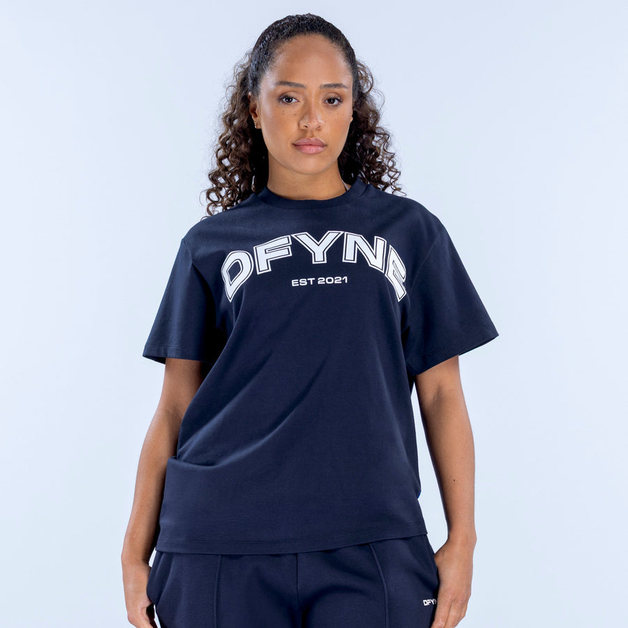 T-shirt oversize imprimé Revive Marine