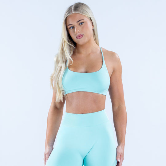 Brassière dos torsadé Dynamic Brume océane